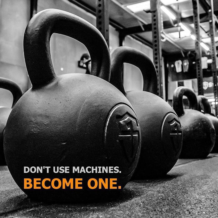 Don't use machines. Use kettlebells and become a machine.